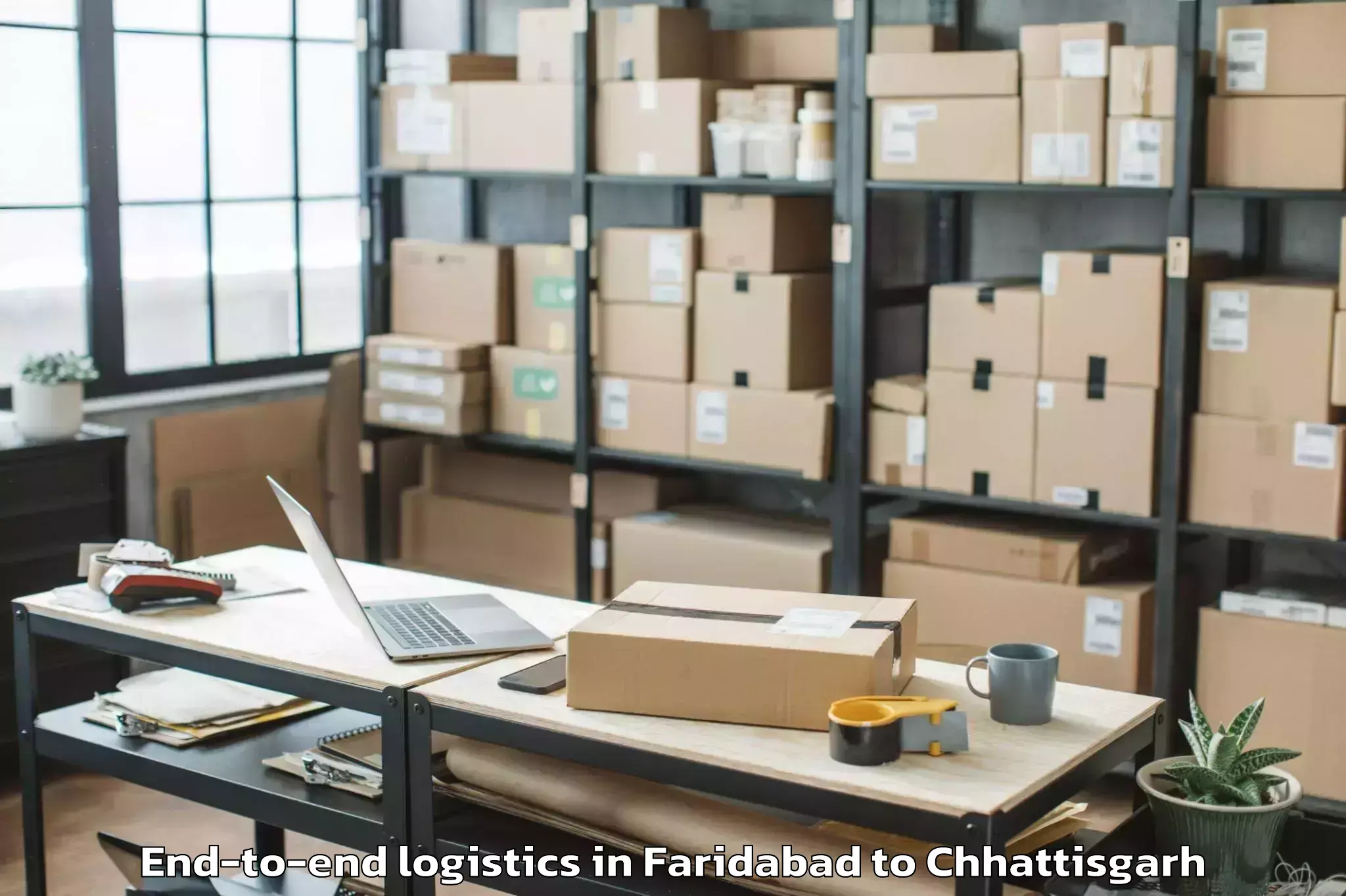 Trusted Faridabad to Champa End To End Logistics